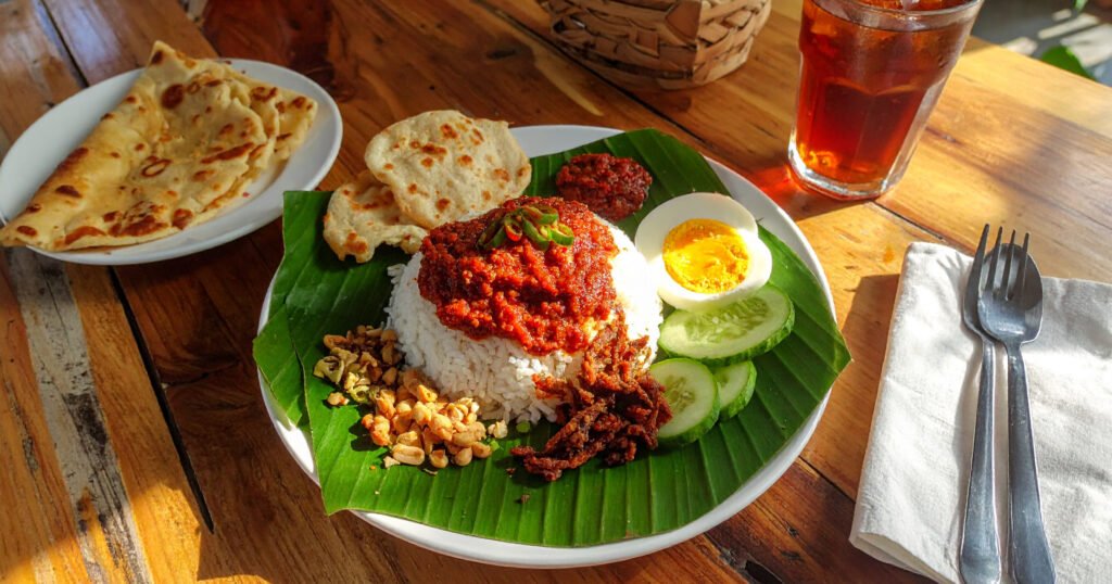 Malaysian mamak spread a Type 2 diabetic actually eats — nasi lemak, roti canai and iced tea